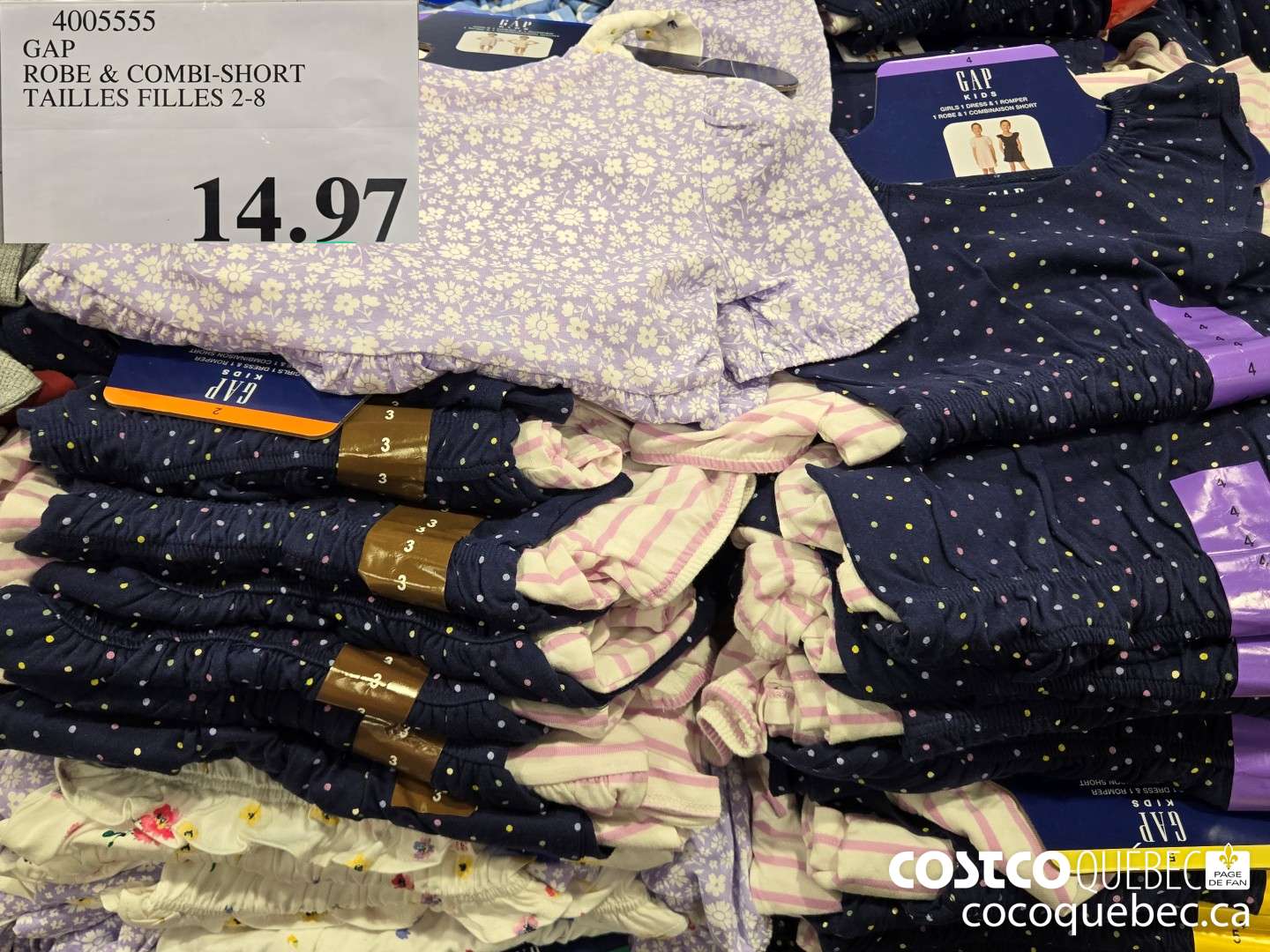 4005555 GAP ROBE & COMBI-SHORT TAILLES FILLES 2-8  $14.97