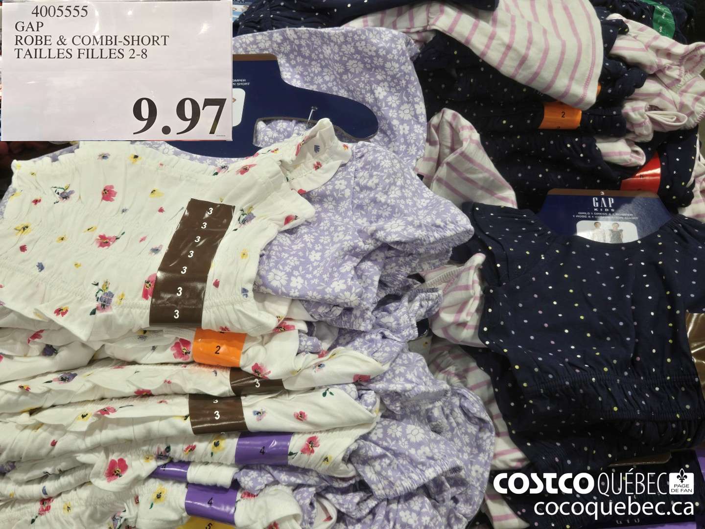 4005555 GAP ROBE & COMBI-SHORT TAILLES FILLES 2-8  $9.97