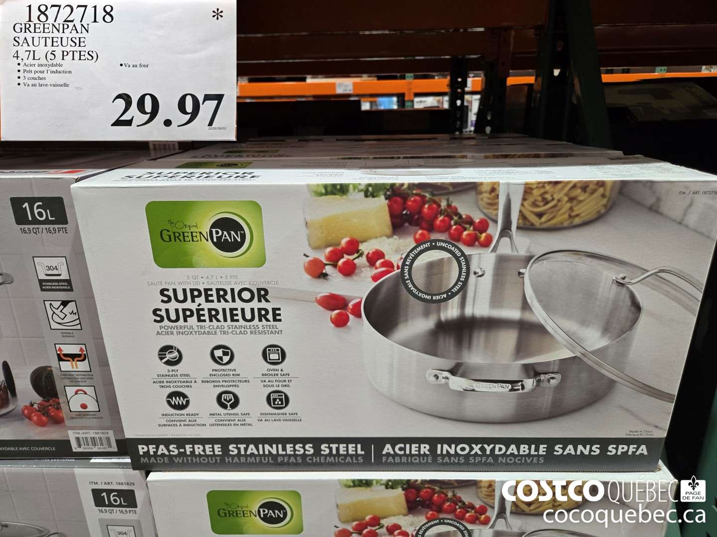 1872718 GREENPAN SAUTEUSE 5 PTES  $29.97