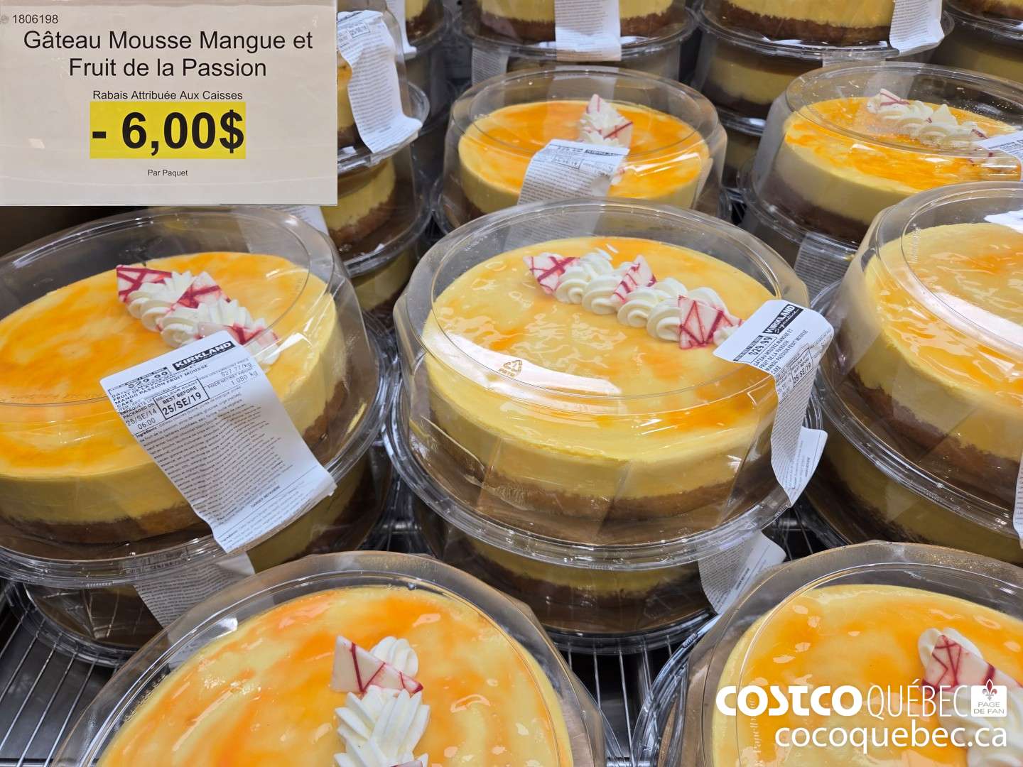 1806198 Gateau mousse mangue et fruit de la passion  ($6.00 INSTANT SAVINGS)