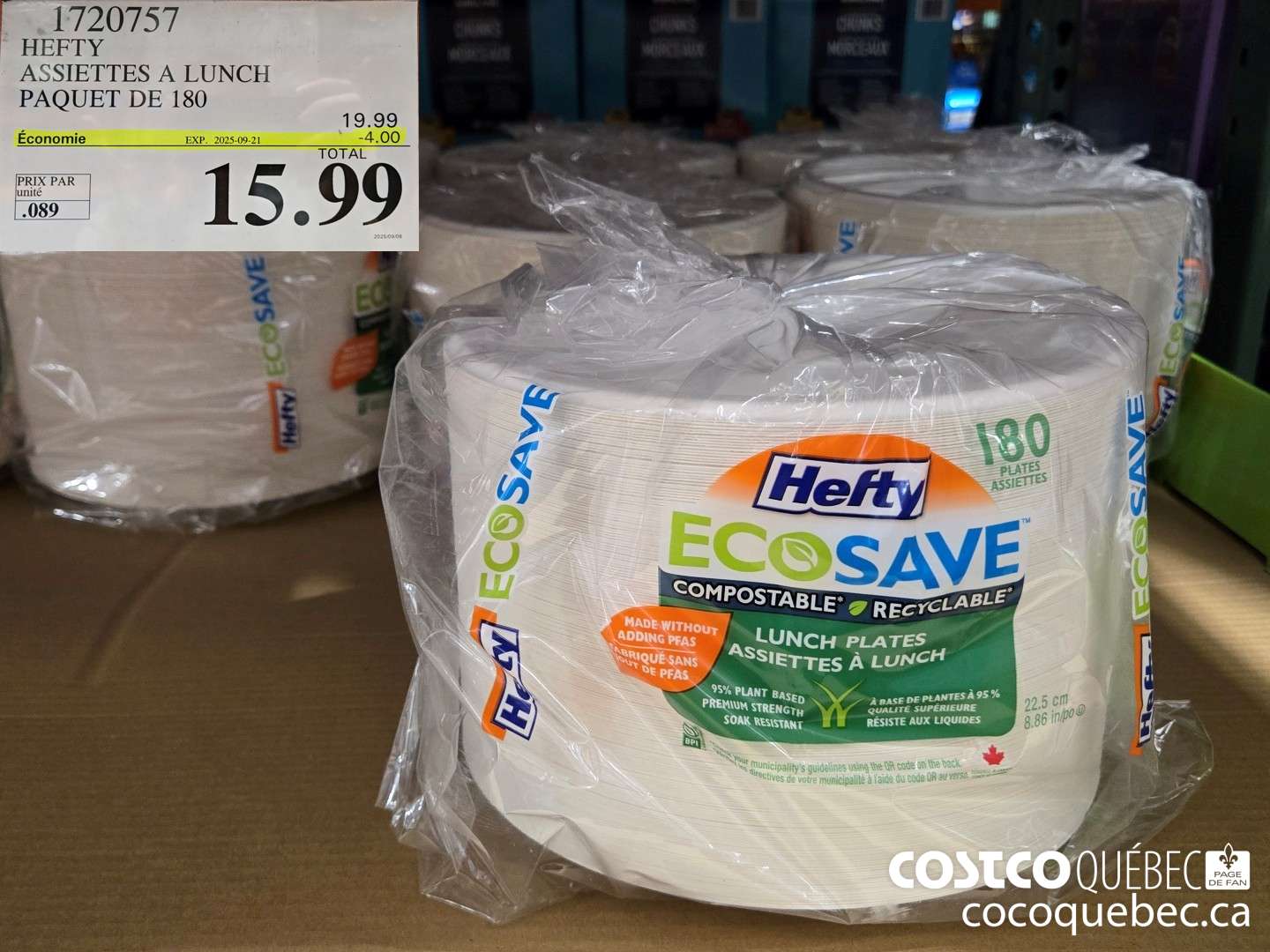 1720757 HEFTY ASSIETTES A LUNCH PAQUET DE 180 4.00 OFF  (EXPIRES ON 2025-09-21) $15.99
