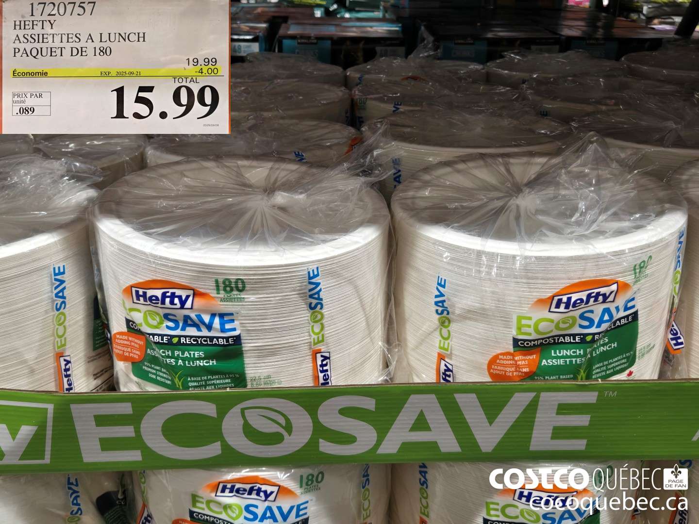 1720757 HEFTY ASSIETTES A LUNCH PAQUET DE 180 4.00 OFF  (EXPIRES ON 2025-09-21) $15.99