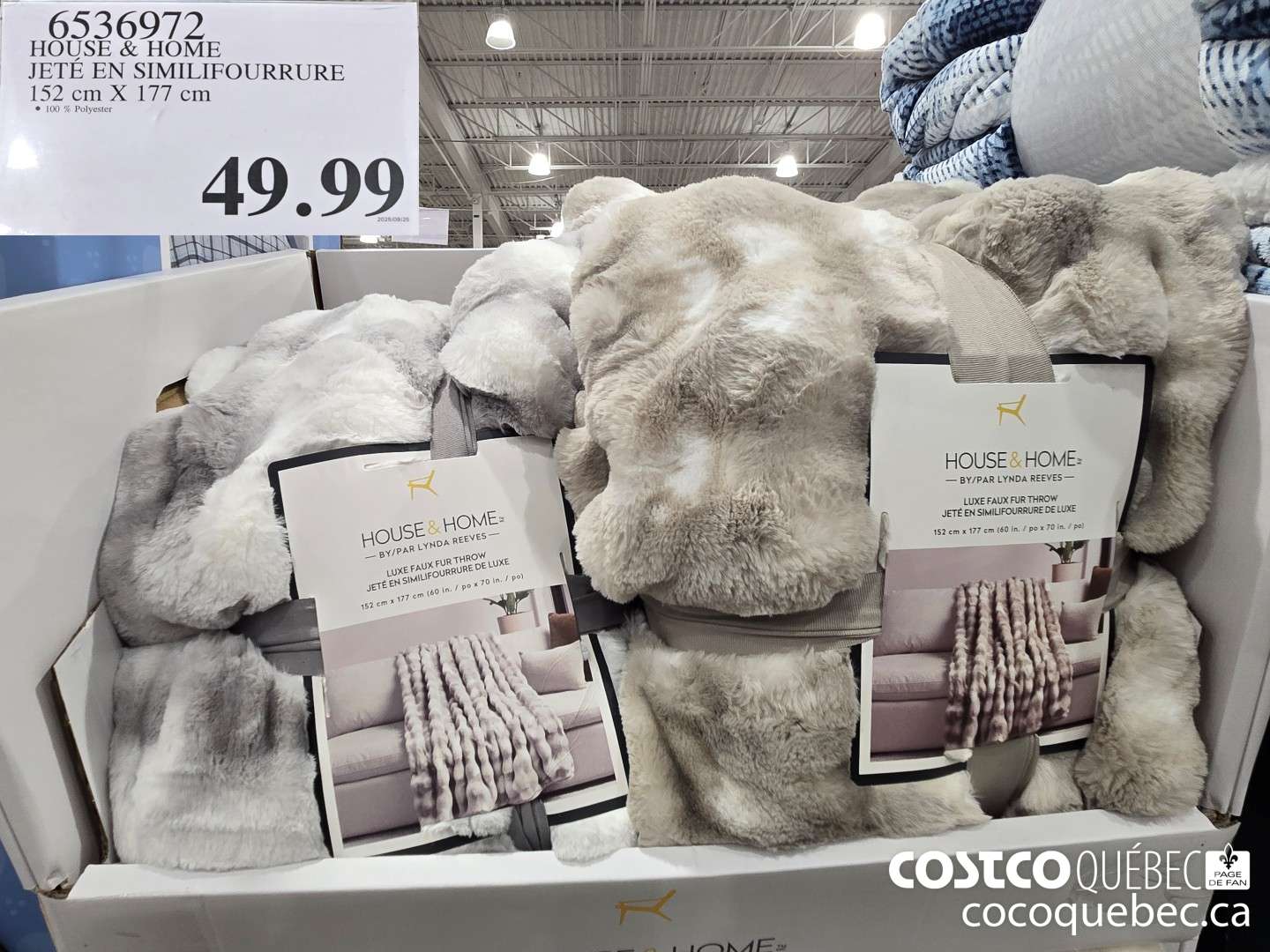 6536972 HOUSE & HOME JETE EN SIMILIFOURRURE  $49.99