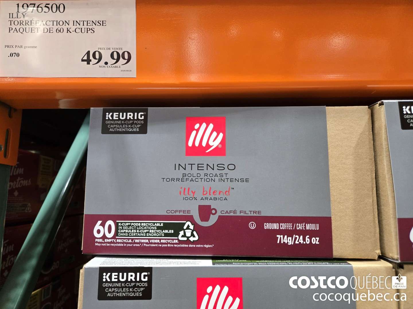 1976500 ILLY TORREFACTION INTENSE PAQUE) DE 60 K-CUPS  $49.99