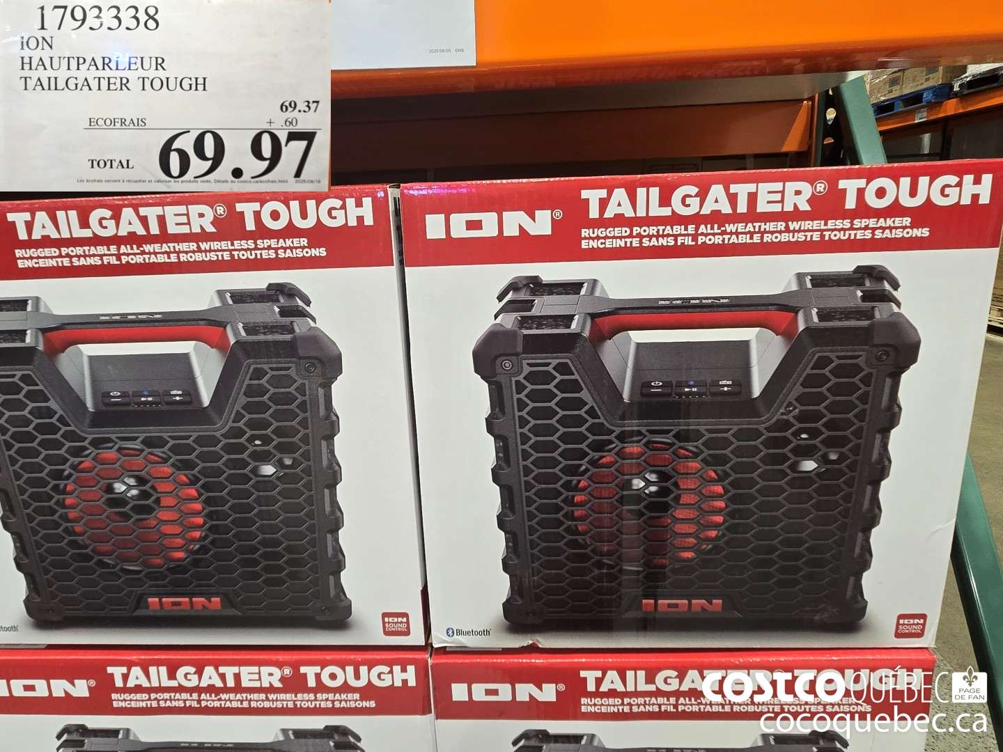 1793338 ION HAUTPARLEUR TAILGATER TOUGH  $69.97