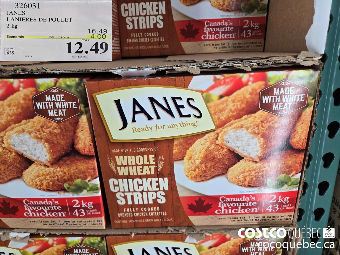 326031 JANES LANIERES DE POULET 2 kg  ($4.00 INSTANT SAVINGS EXPIRES ON 2025-09-28) $12.49