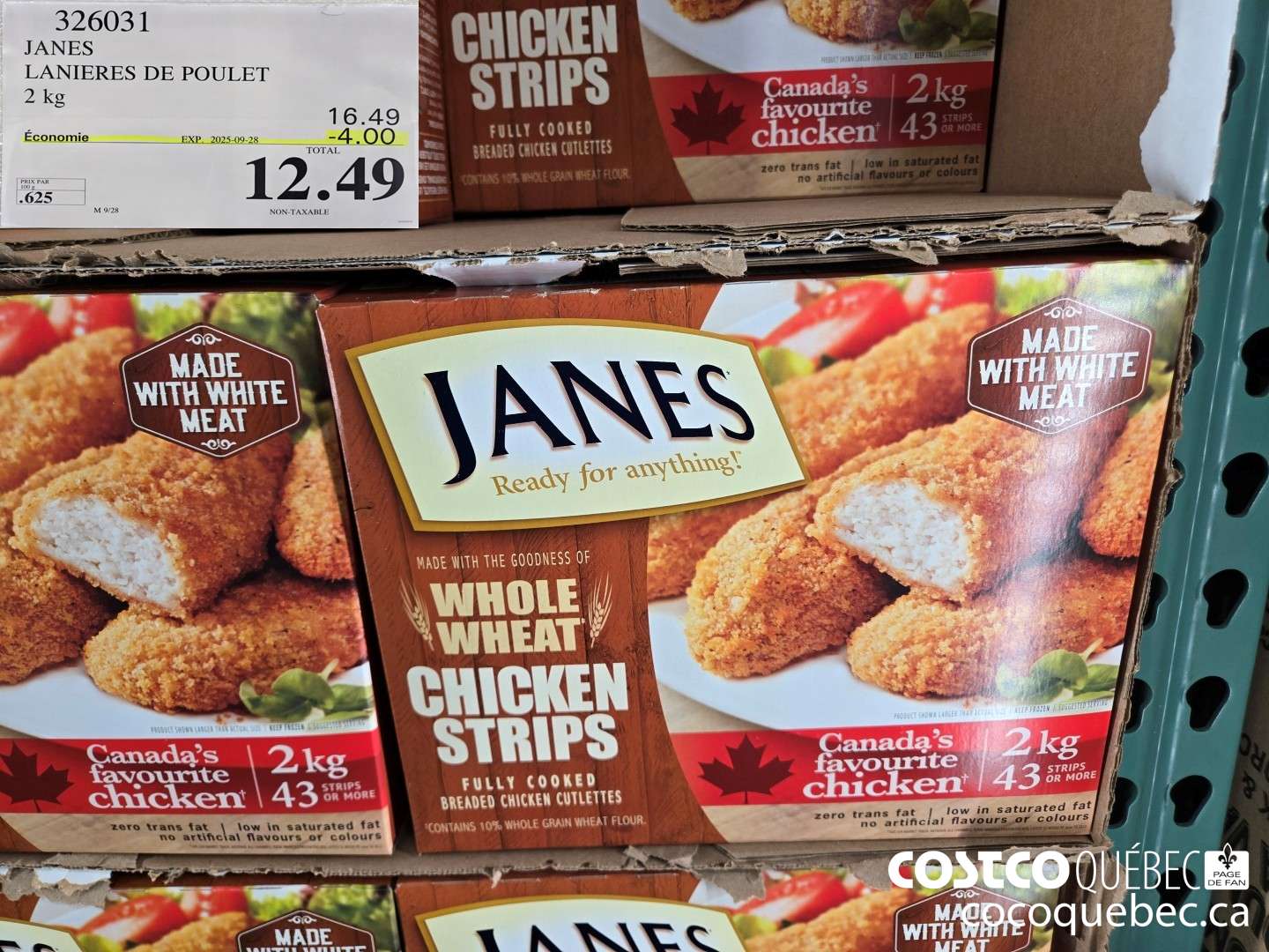 326031 JANES LANIERES DE POULET 2 kg  ($4.00 INSTANT SAVINGS EXPIRES ON 2025-09-28) $12.49