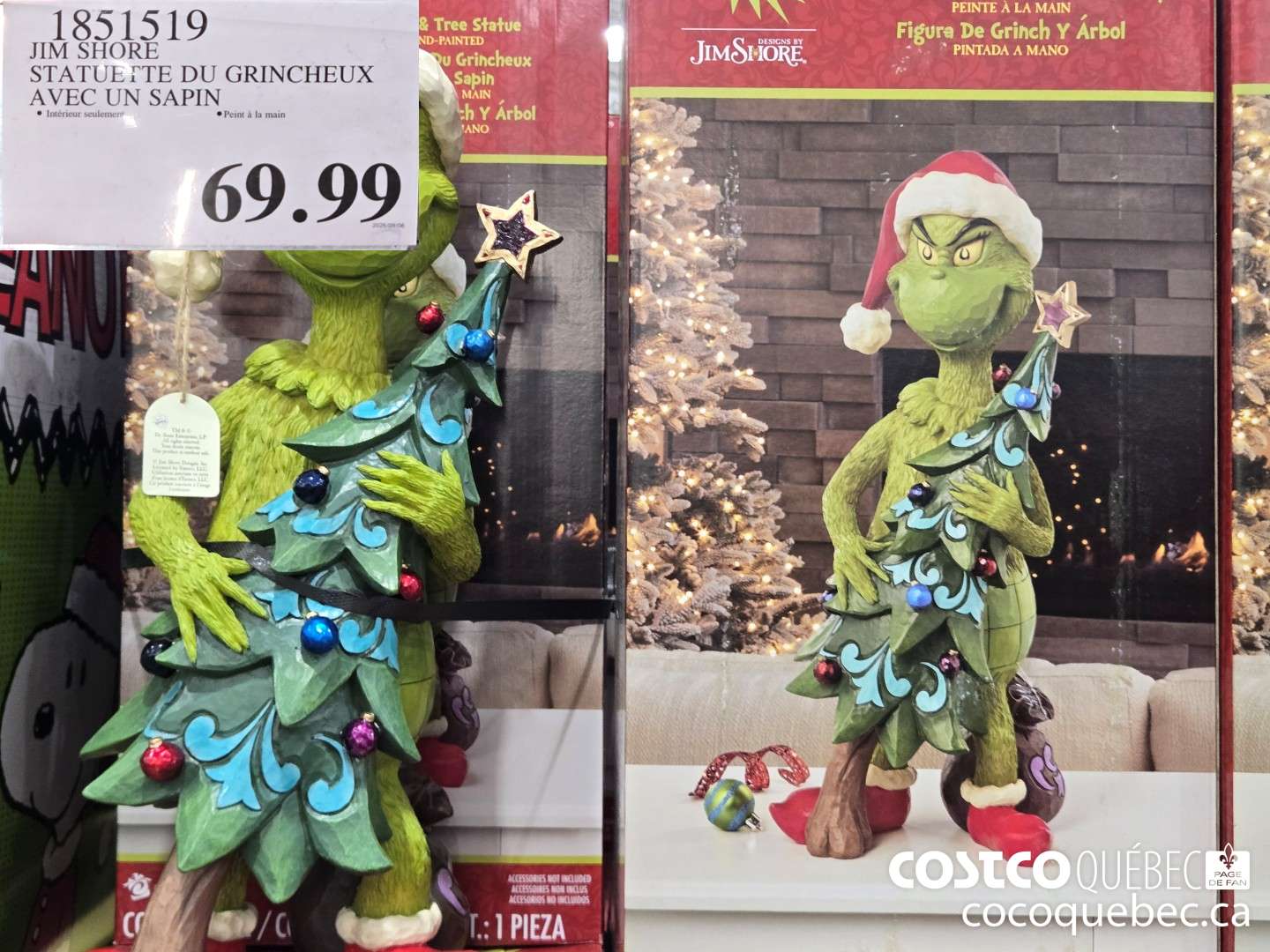 1851519 JIM SHORE STATUETTE DU GRINCHEUX AVEC UN SAPIN  $69.99