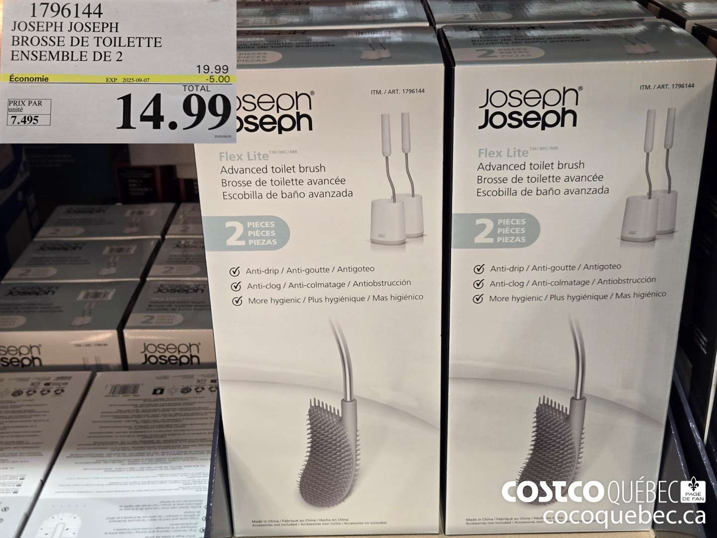 1796144 JOSEPH JOSEPH BROSSE DE TOILETTE ENSEMBLE DE 2  ($5.00 INSTANT SAVINGS EXPIRES ON 2025-09-07) $14.99