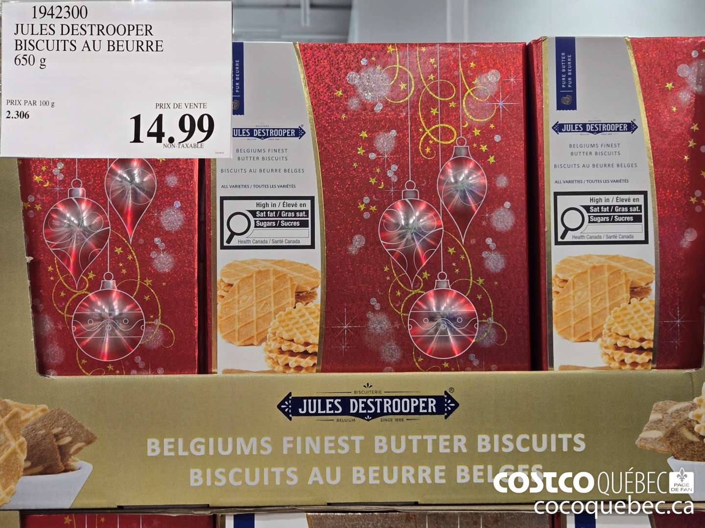 1942300 JULES DESTROOPER BISCUITS AU BEURRE 650 g  $14.99