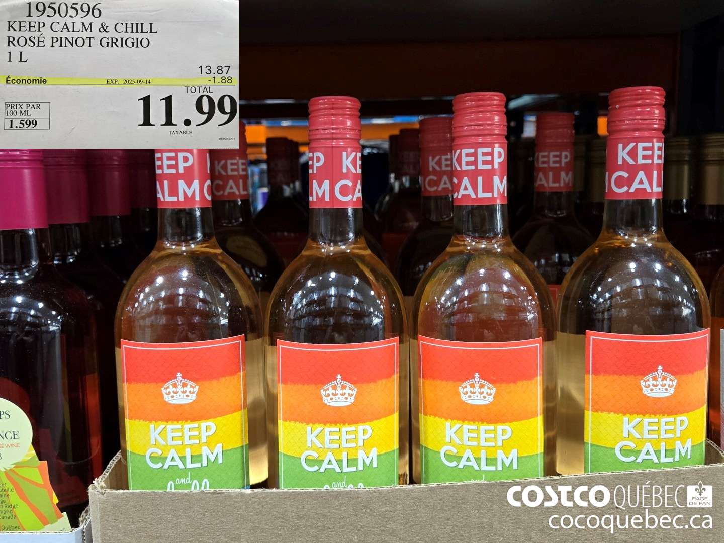 1950596 KEEP CALM & CHILL ROSE PINOT GRIGIO  ($1.88 INSTANT SAVINGS EXPIRES ON 2025-09-14) $11.99