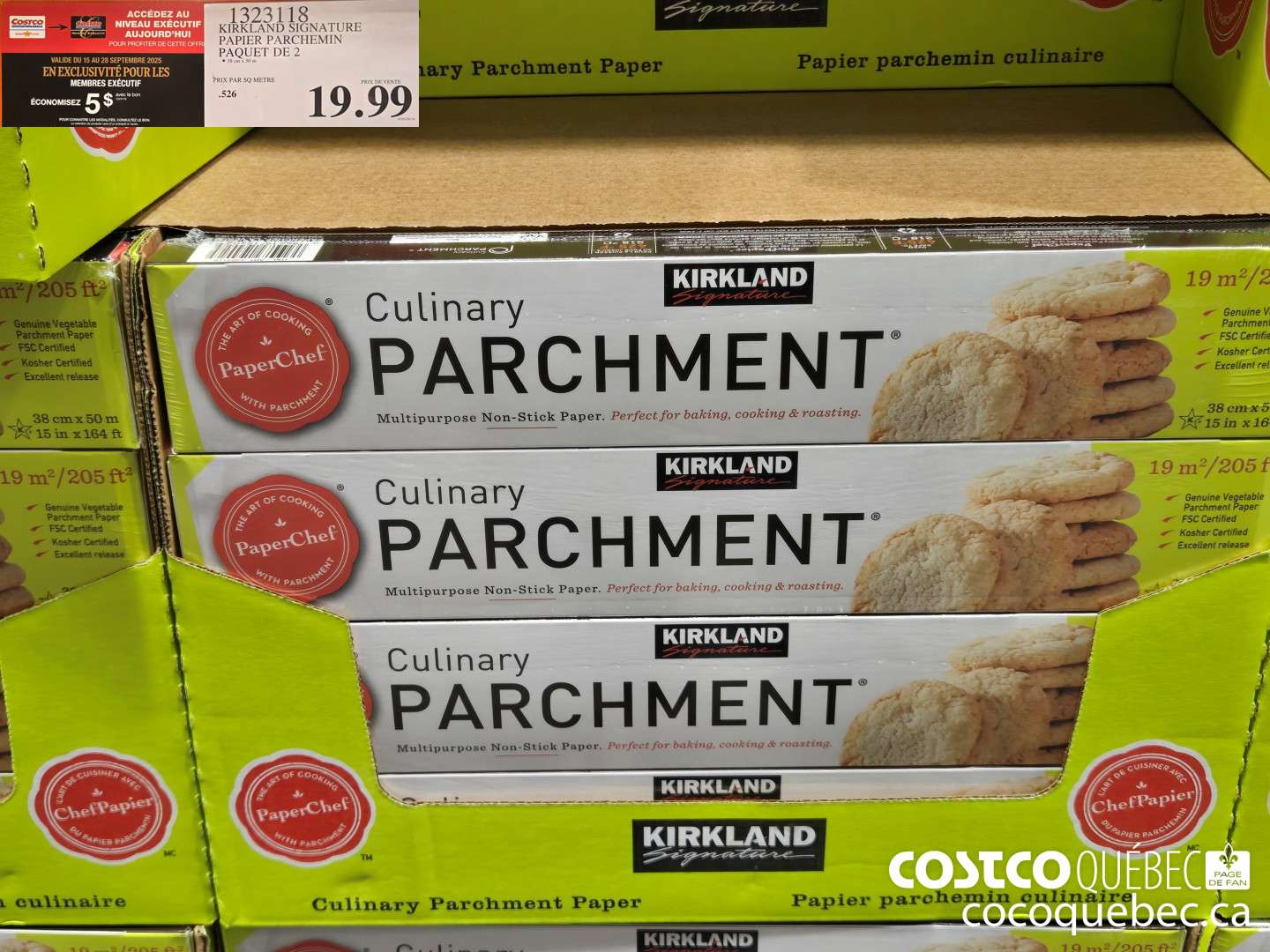 1323118 KIRKLAND SIGNATURE PAPIER PARCHEMIN PAQUET DE 2  ($5.00 INSTANT SAVINGS)