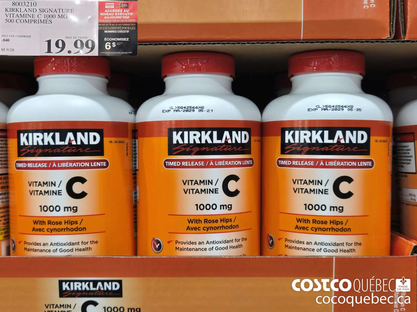8003210 KIRKLAND SIGNATURE VITAMINE C  ($4.00 INSTANT SAVINGS EXPIRES ON 2025-09-28) $19.99