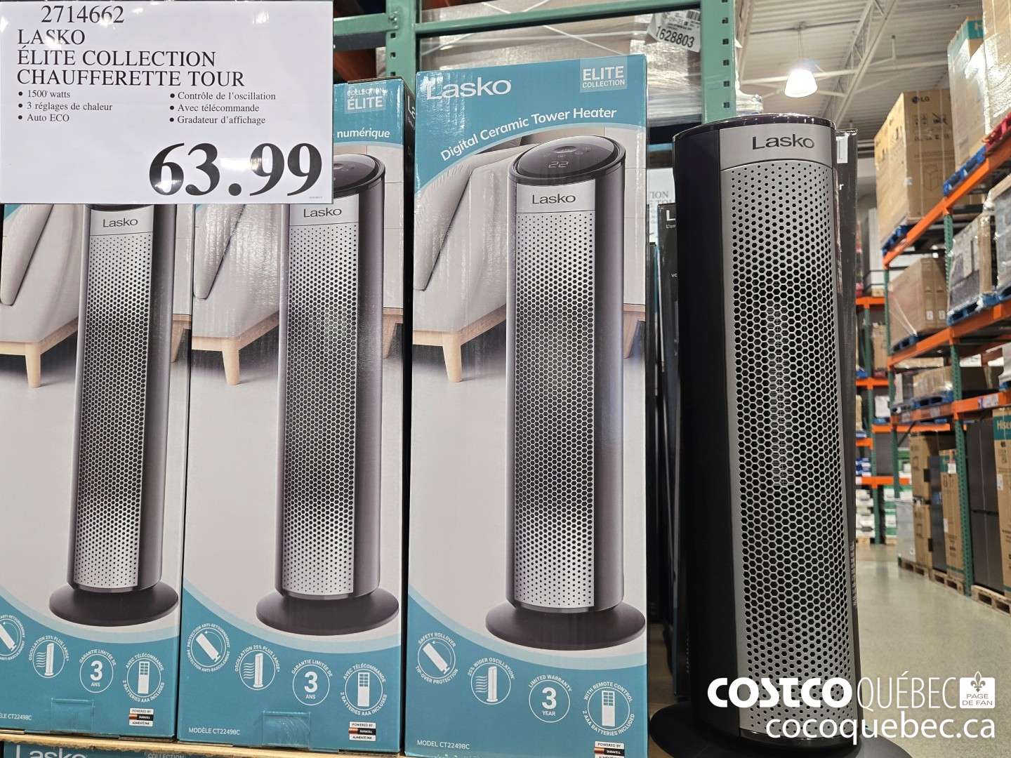 2714662 LASKO ELITE COLLECTION CHAUFFERETTE TOUR  $63.99