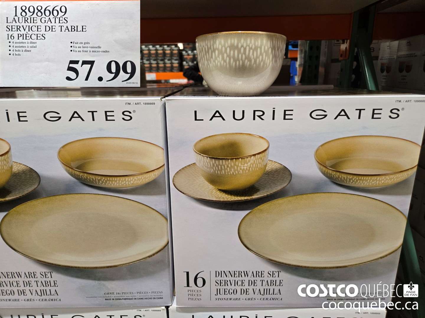 1898669 LAURIE GATES SERVICE DE TABLE 16 PIECES  $57.99