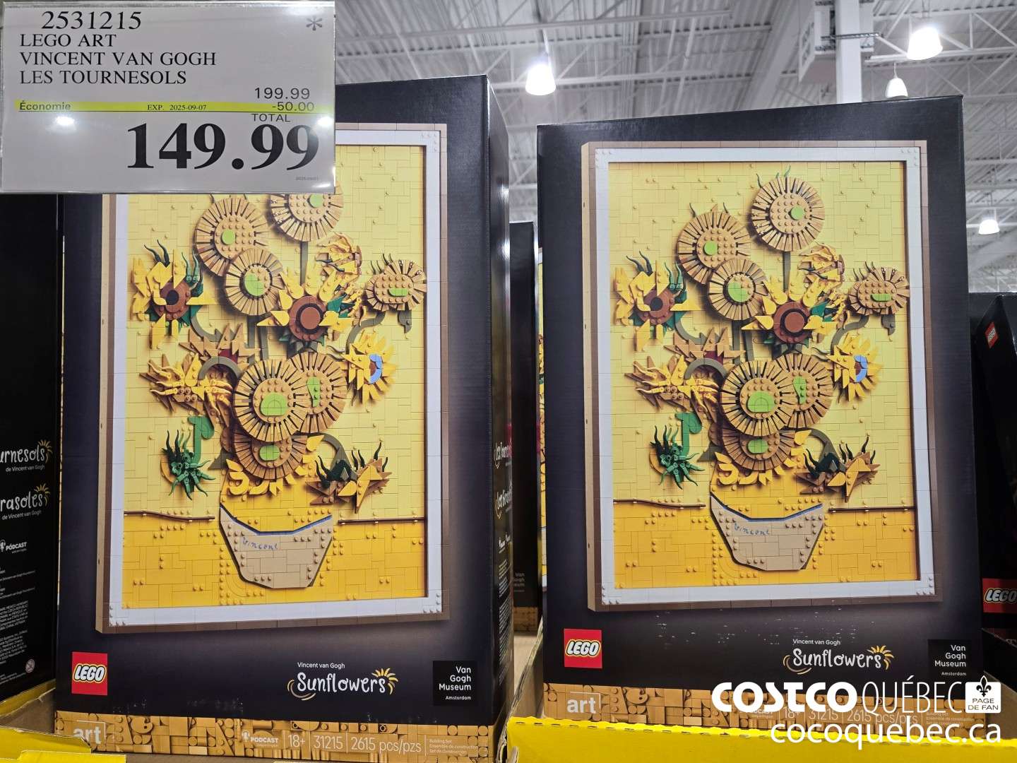 2531215 LEGO VINCEN’ VAN GOGH LES TOUPNESOLS  ($150.00 INSTANT SAVINGS EXPIRES ON 2025-09-07) $149.99