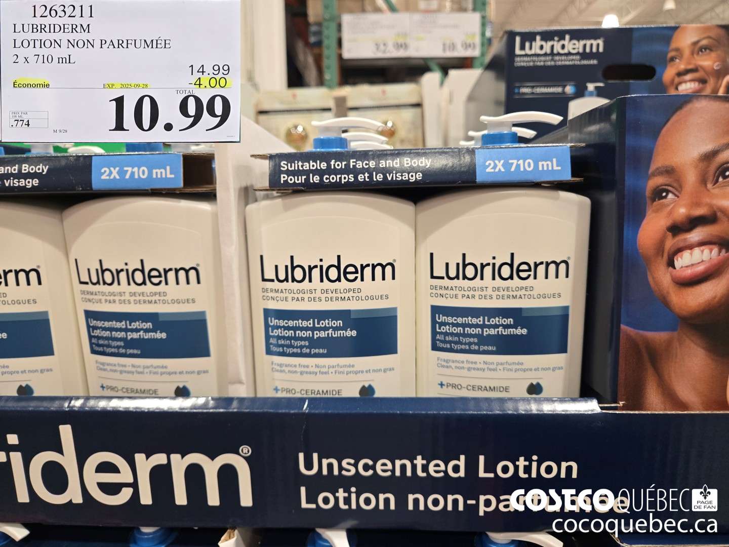 1263211 LUBRIDERM LOTION NON PARFUMEE 2x 710 mL ($4.00 INSTANT SAVINGS EXPIRES ON 2025-09-28) $10.99