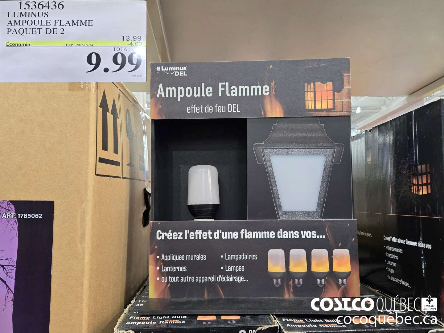1536436 LUMINUS AMPOULE FLAMME PAQUET DE 2 ($4.00 INSTANT SAVINGS EXPIRES ON 2025-09-24) $9.99