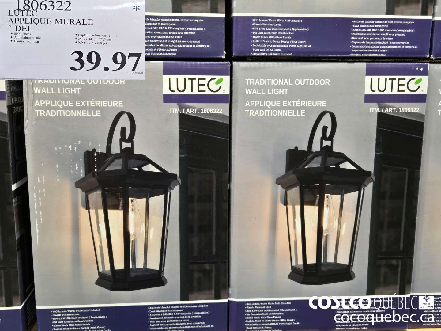 1806322 LUTEC APPLIQUE MURALE  $39.97