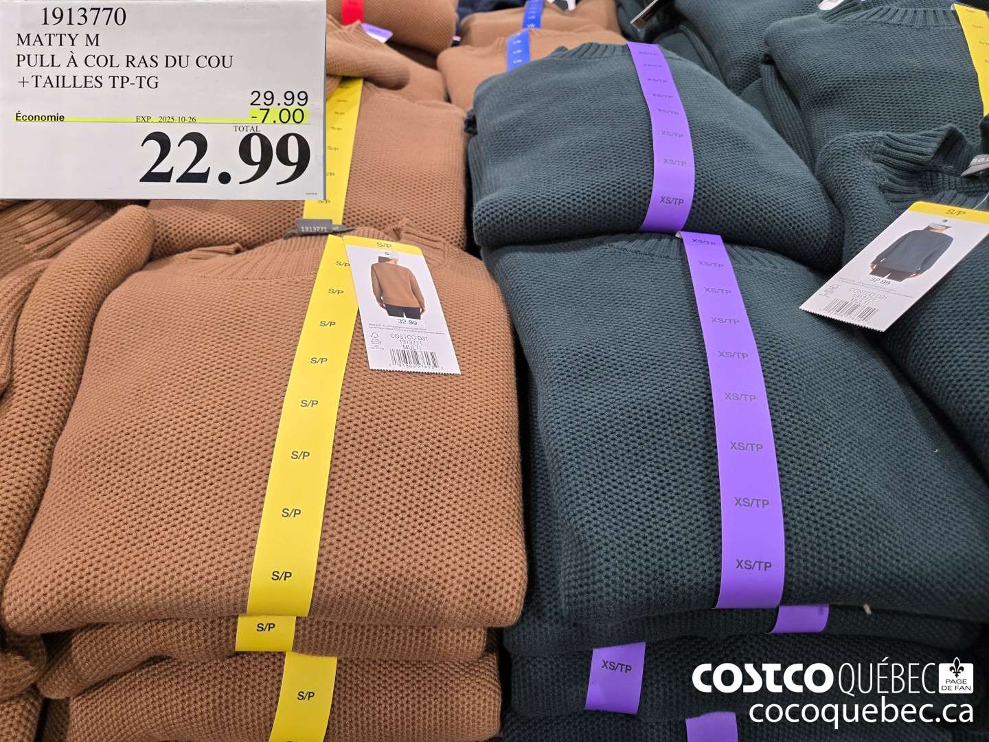 1913770 MATTY M PULL A COL RAS DU COU +TAILLES TP-TG  ($7.00 INSTANT SAVINGS EXPIRES ON 2025-10-26) $22.99