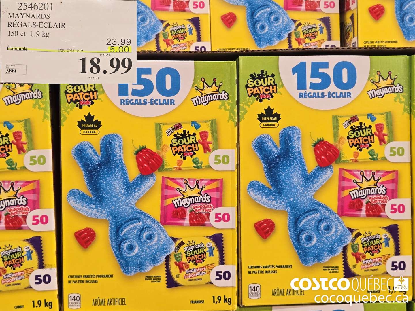 2546201 MAYNARDS REGALS-ECLAIR 1.9 kg  ($5.00 INSTANT SAVINGS EXPIRES ON 2025-10-05) $18.99