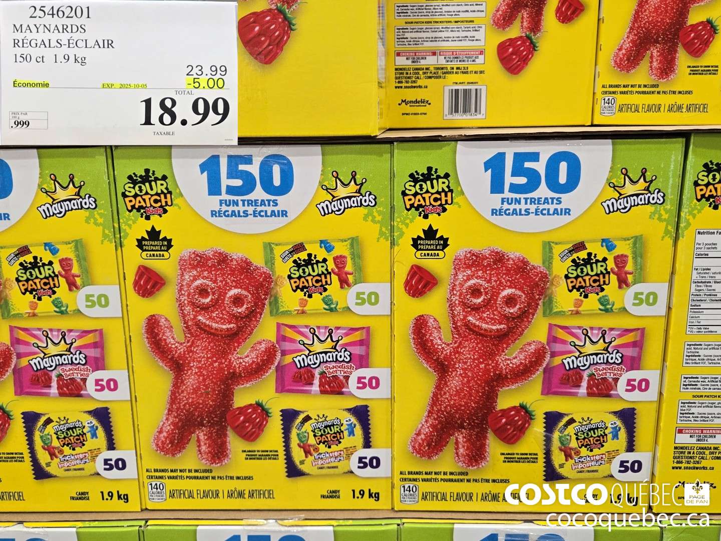 2546201 MAYNARDS REGALS-ECLAIR 1.9 kg  ($5.00 INSTANT SAVINGS EXPIRES ON 2025-10-05) $18.99