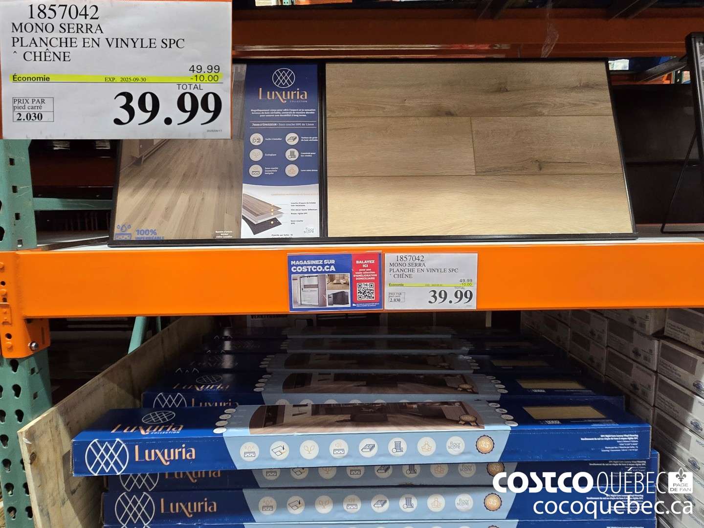 1857042 MONO SERRA PLANCHE EN VINYLE SPC CHENE  ($10.00 INSTANT SAVINGS EXPIRES ON 2025-09-30) $39.99