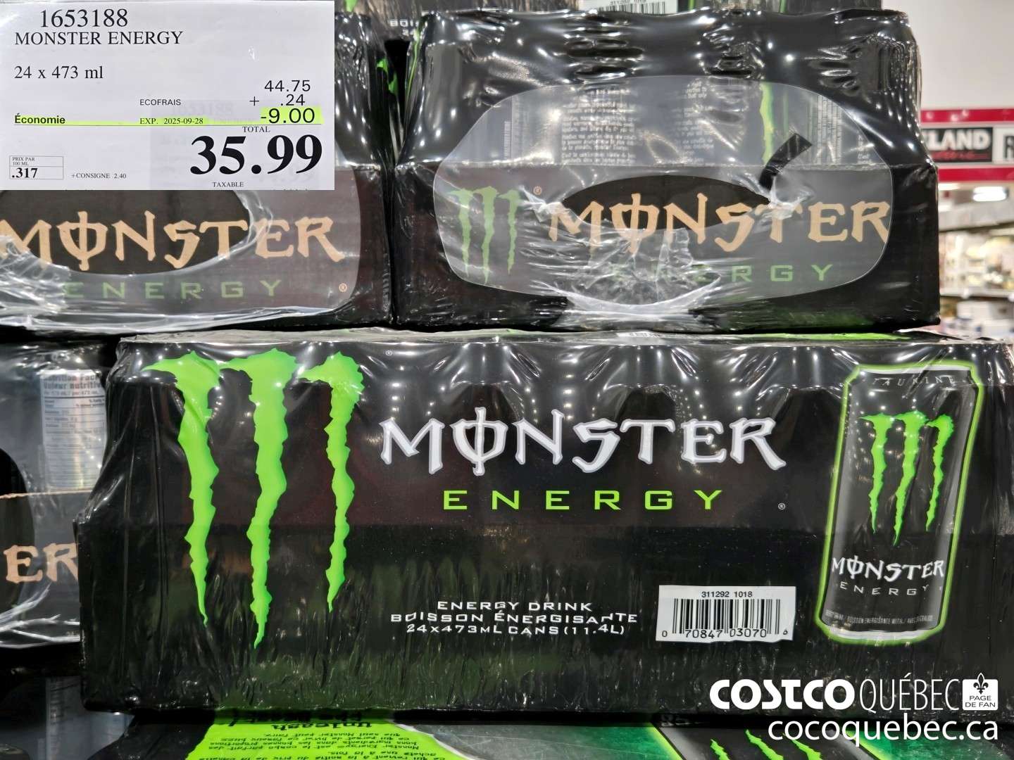 1653188 MONSTER ENERGY  ($9.00 INSTANT SAVINGS EXPIRES ON 2025-09-28) $35.99