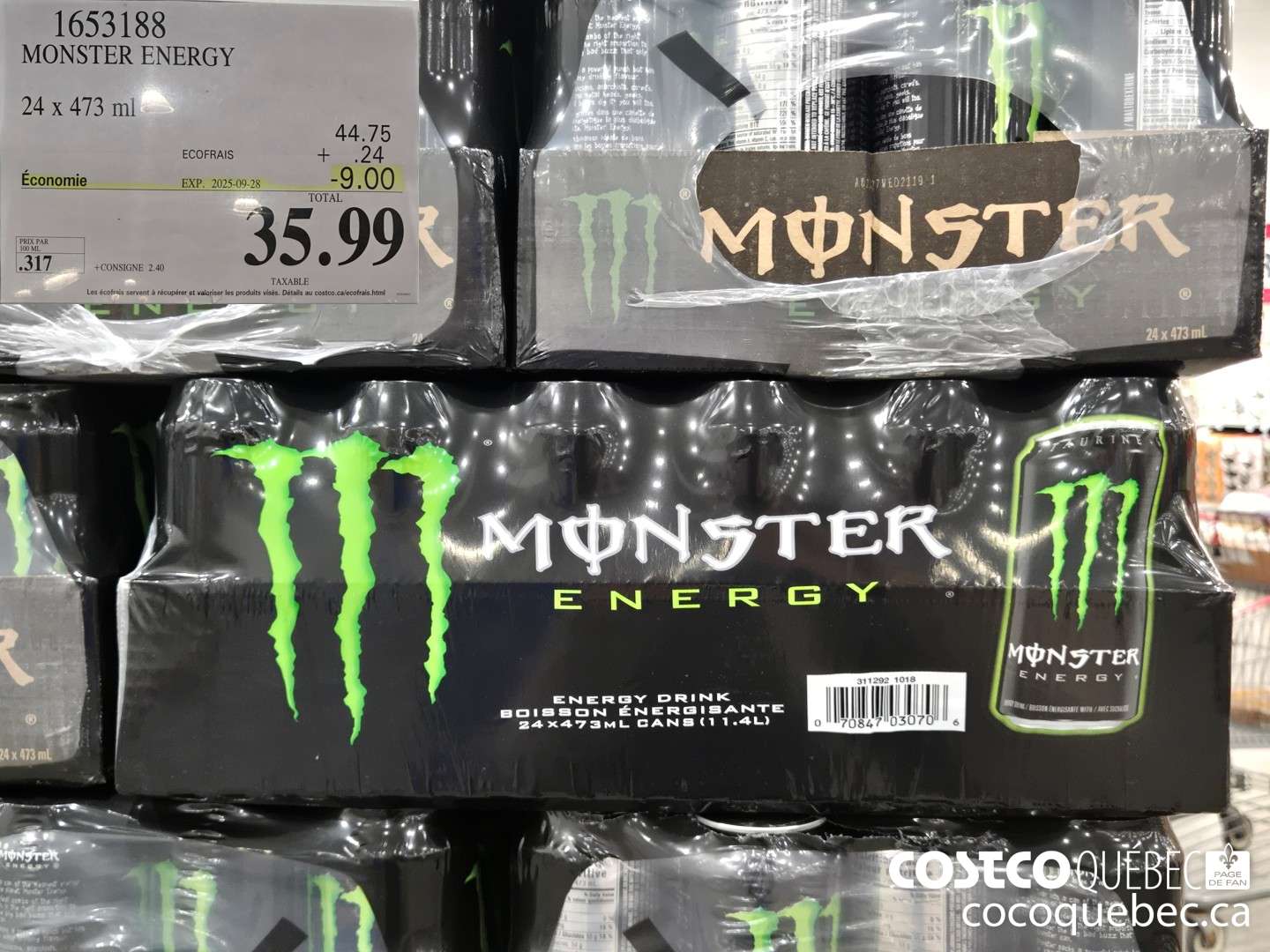 1653188 MONSTER ENERGY  ($9.00 INSTANT SAVINGS EXPIRES ON 2025-09-28) $35.99