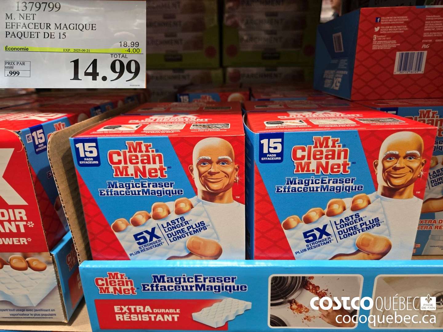 1379799 M. NET EFFACEUR MAGIQUE PAQUET DE 15  ($4.00 INSTANT SAVINGS EXPIRES ON 2025-09-21) $14.99