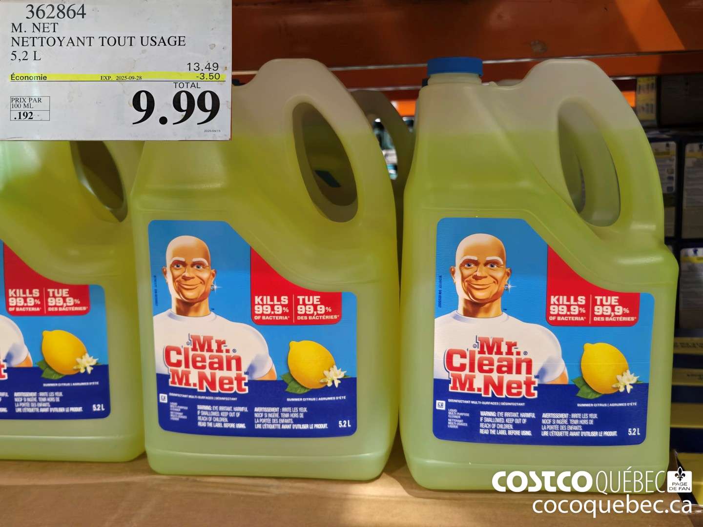 362864 M. NET TOUT USAGE ($3.50 INSTANT SAVINGS EXPIRES ON 2025-09-28) $9.99