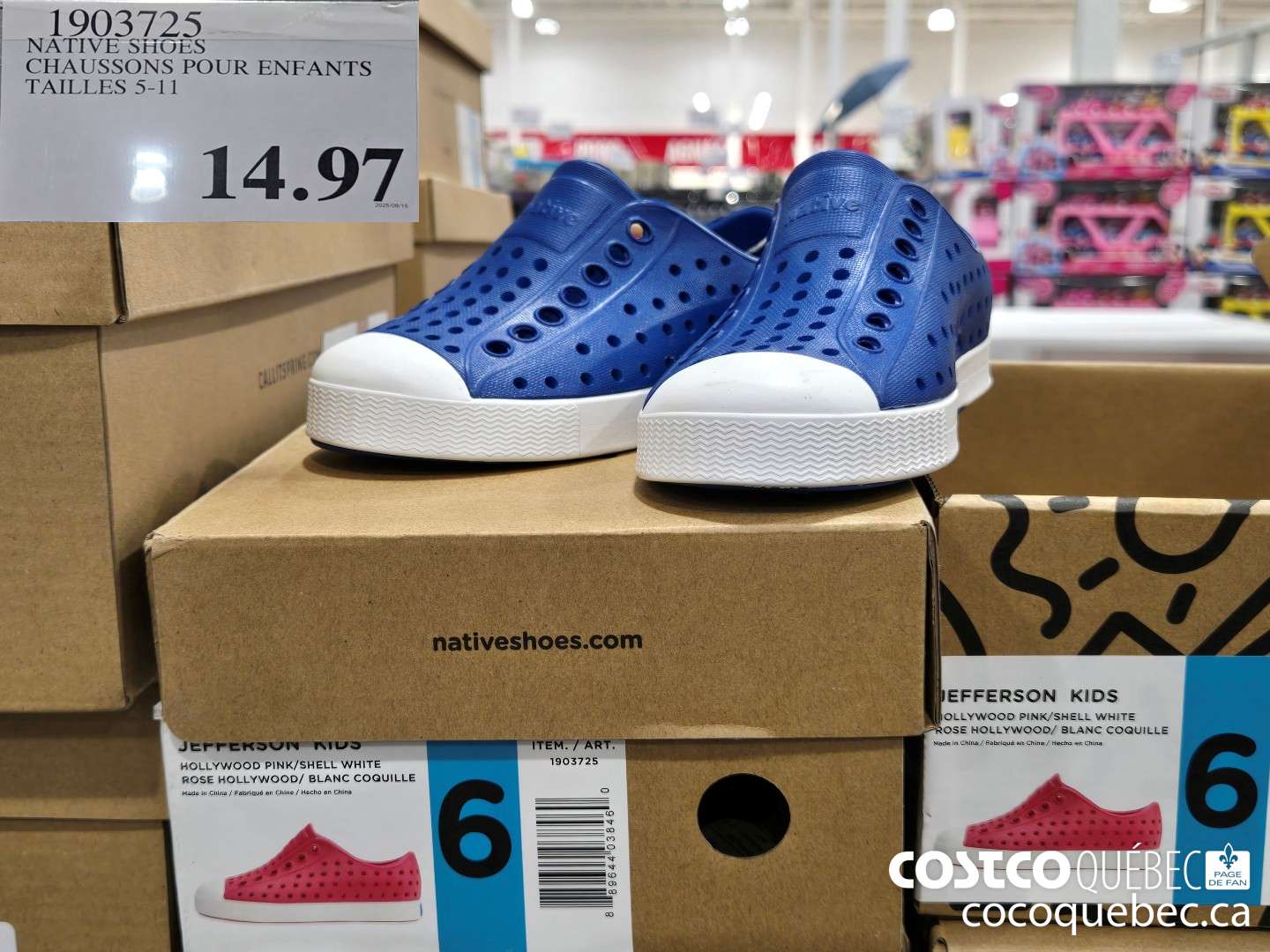 1903725 NATIVE SHOES CHAUSSONS POUR ENFANTS TAILLES 5-11  $14.97