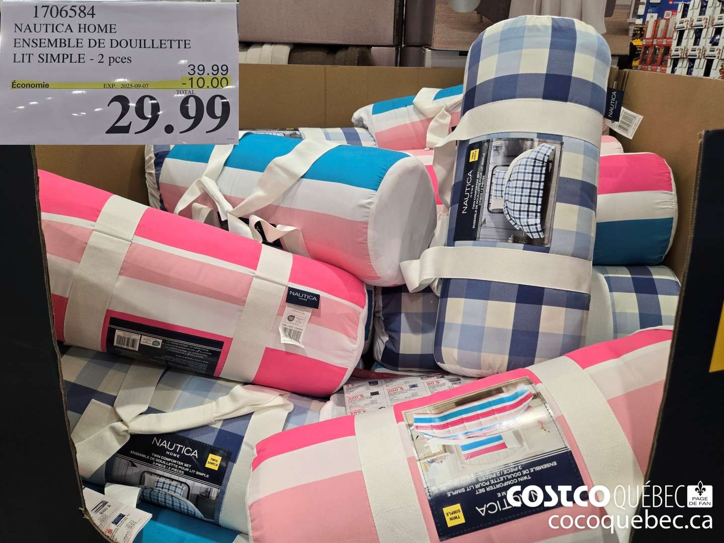 1706584 NAUTICA ENSEMBLE DE DOUILLETTE LITS SIMPLE 2PCES  ($10.00 INSTANT SAVINGS EXPIRES ON 2025-09-07) $29.99