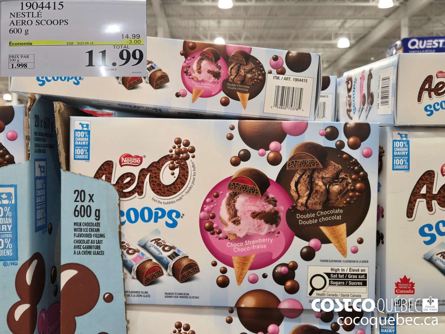 1904415 NESTLE AERO SCOOPS 600 G  ($3.00 INSTANT SAVINGS EXPIRES ON 2025-09-14) $11.99