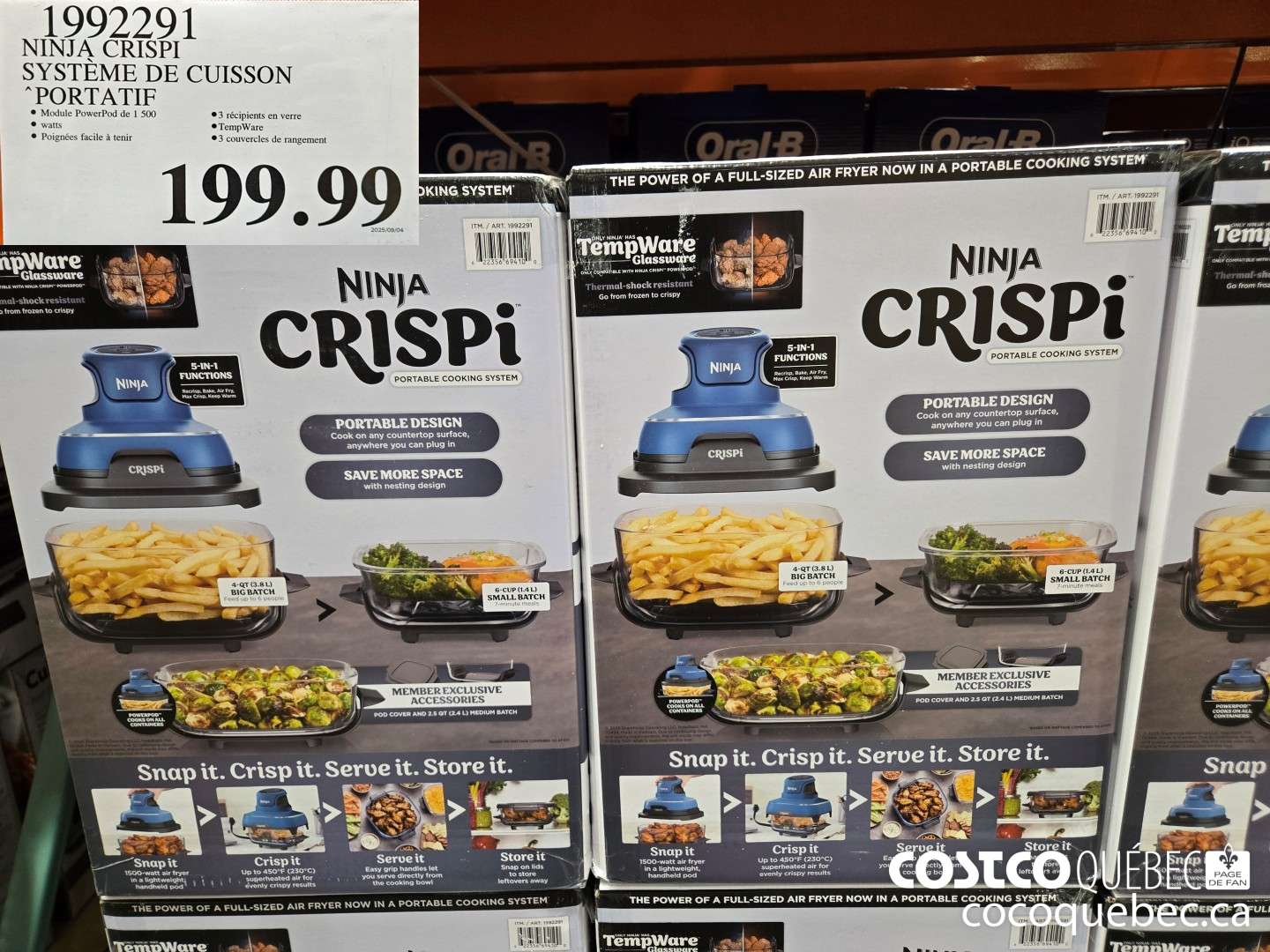 1992291 NINJA CRISPI SYSTEME DE CUISSON PORTATIF  $199.99
