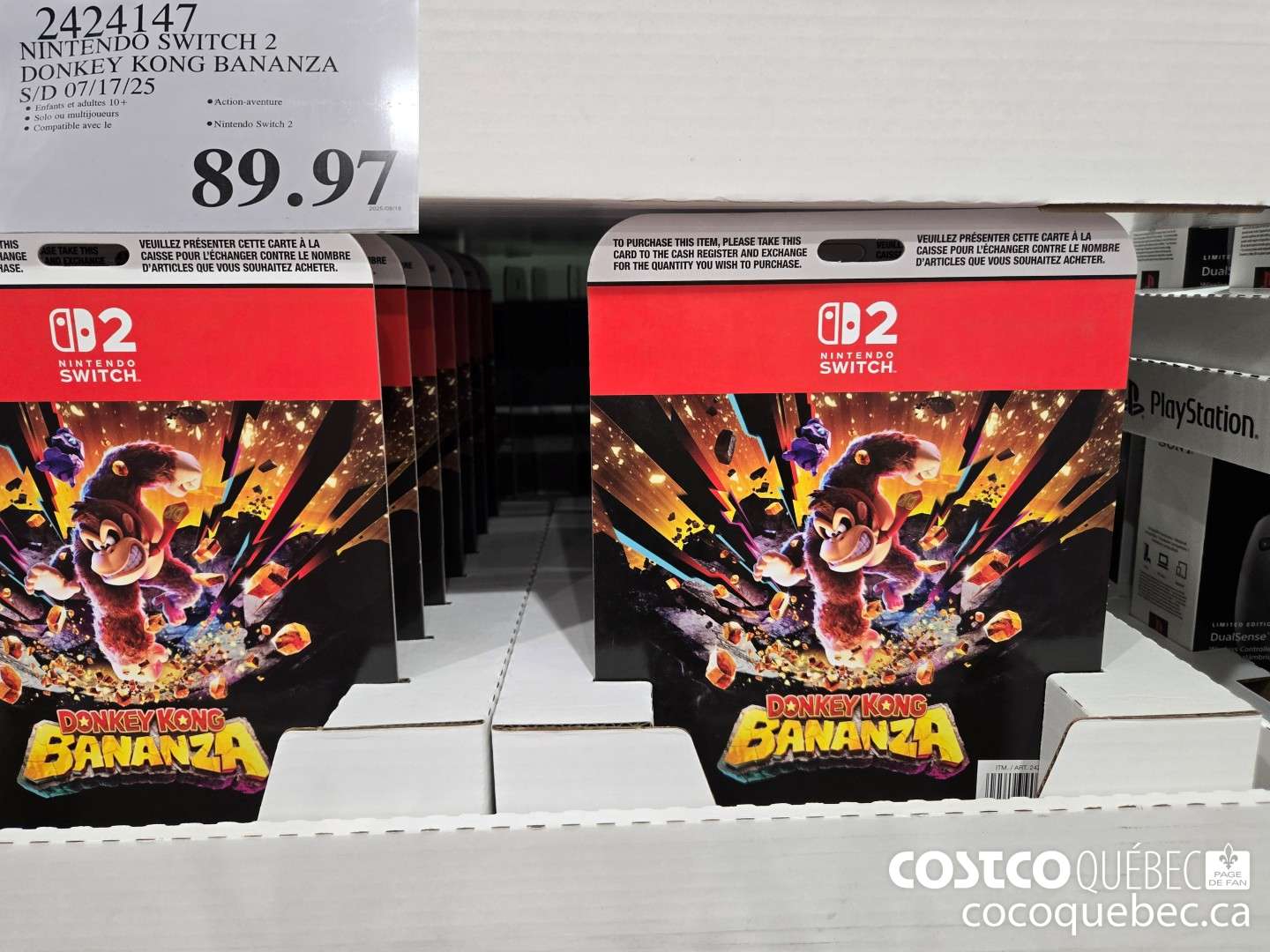 2424147 NINTENDO SWITCH 2 DONKEY KONG BANANZA  $89.97