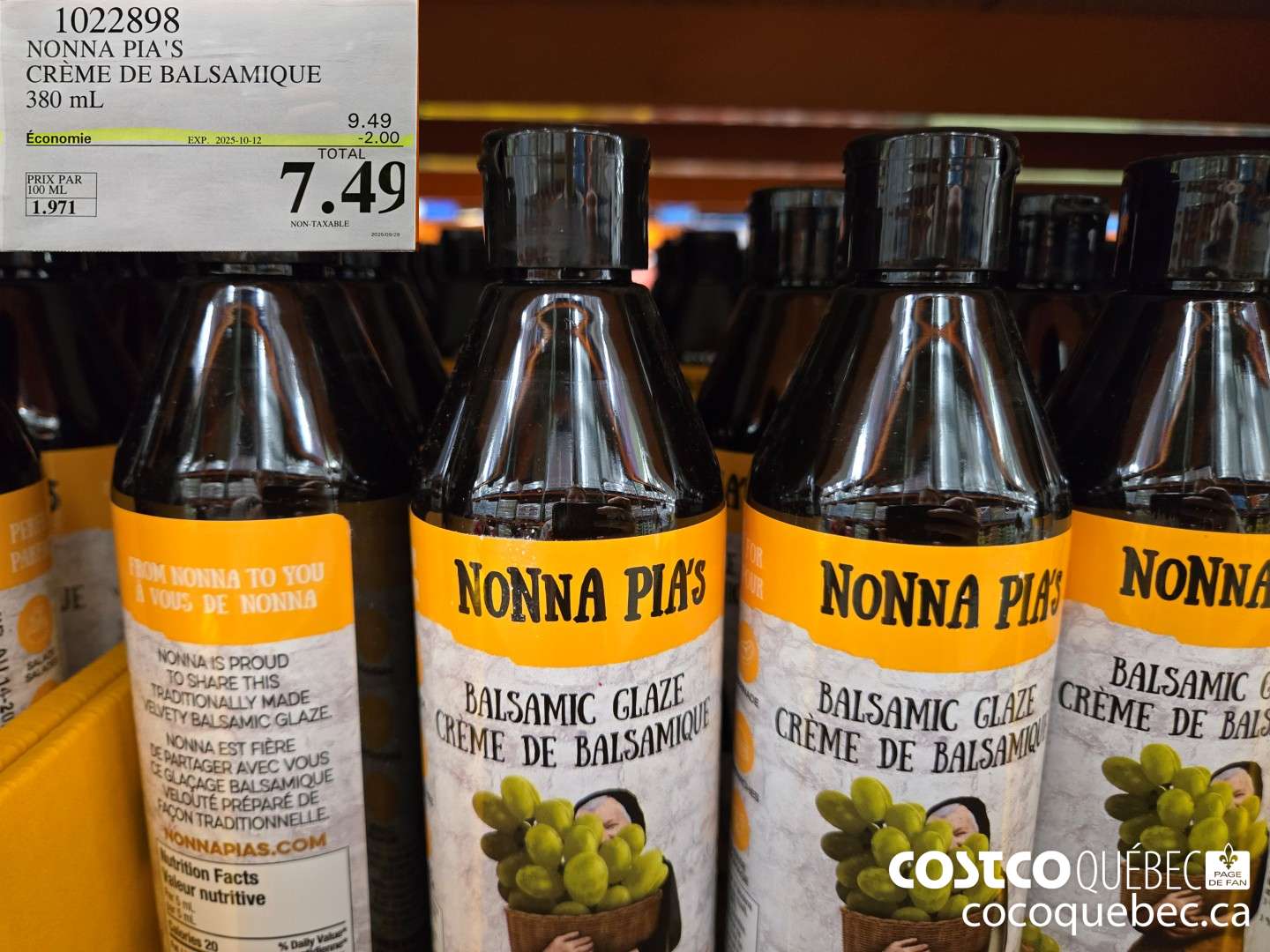 10223898 NONNA PIA'S CREME DE BALSAMIQUE ($2.00 INSTANT SAVINGS EXPIRES ON 2025-10-12) $7.49