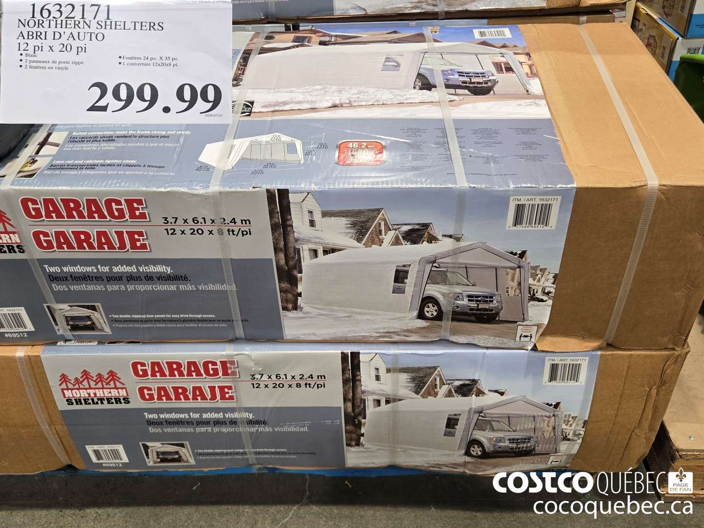 1632171 NORTHERN SHELTERS ABRI D'AUTO  $299.99