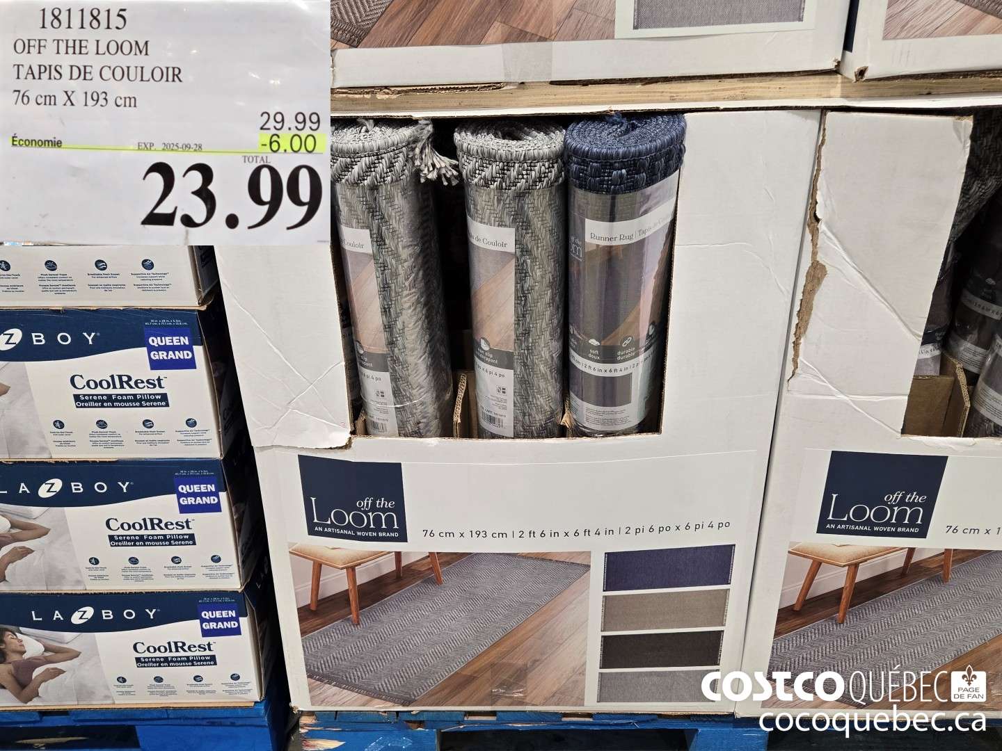 1811815 OFF THE LOOM TAPIS DE COULOIR 76cm X 193 cm  ($6.00 INSTANT SAVINGS EXPIRES ON 2025-09-28) $23.99