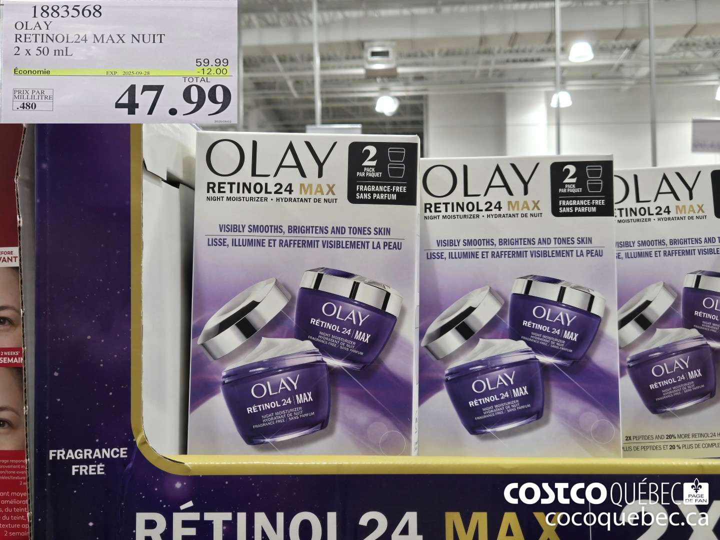 1883568 OLAY RETINOL24 MAX NUIT  ($12.00 INSTANT SAVINGS EXPIRES ON 2025-09-28) $47.99
