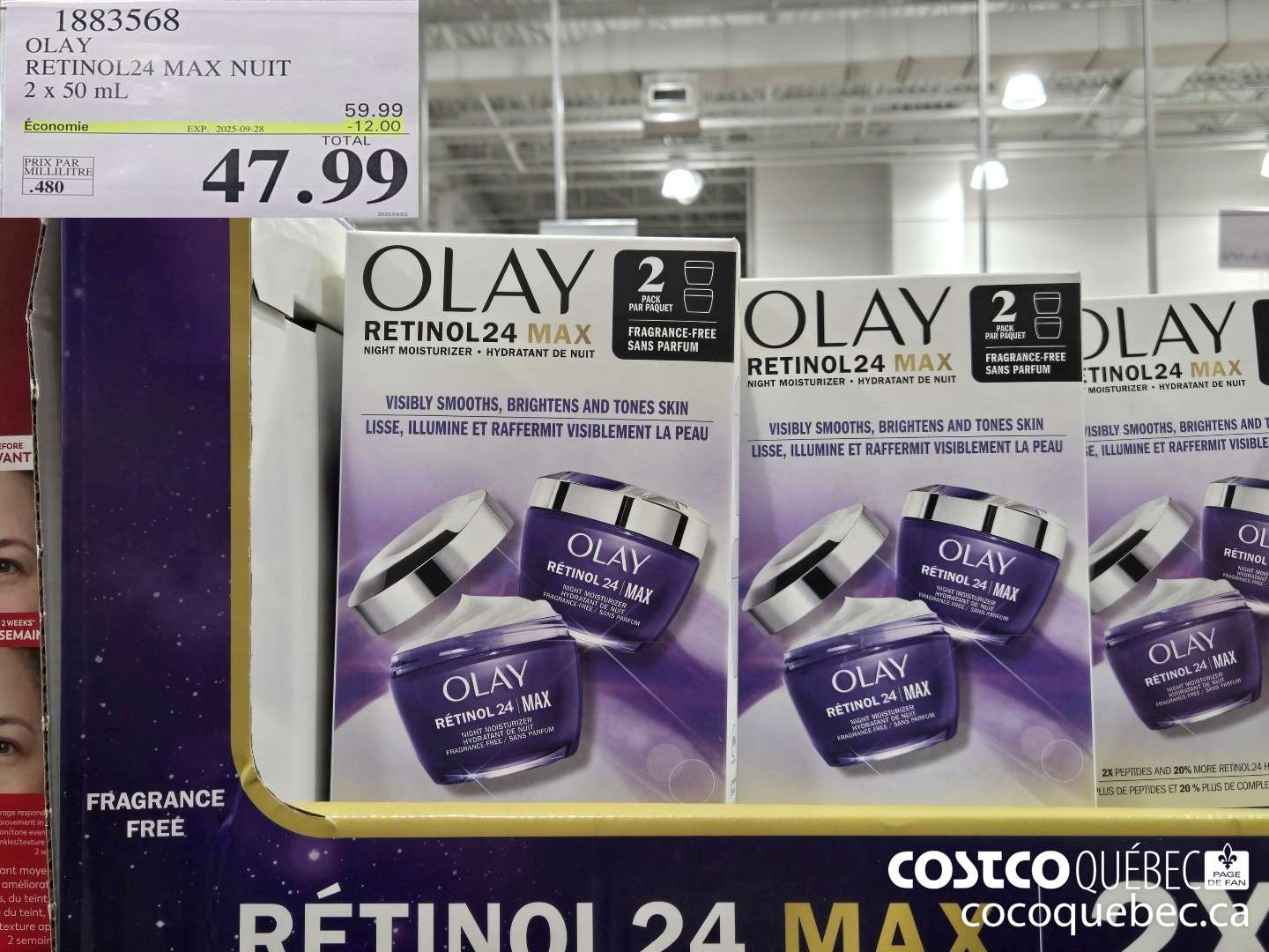 1883568 OLAY RETINOL24 MAX NUIT  ($12.00 INSTANT SAVINGS EXPIRES ON 2025-09-28) $47.99