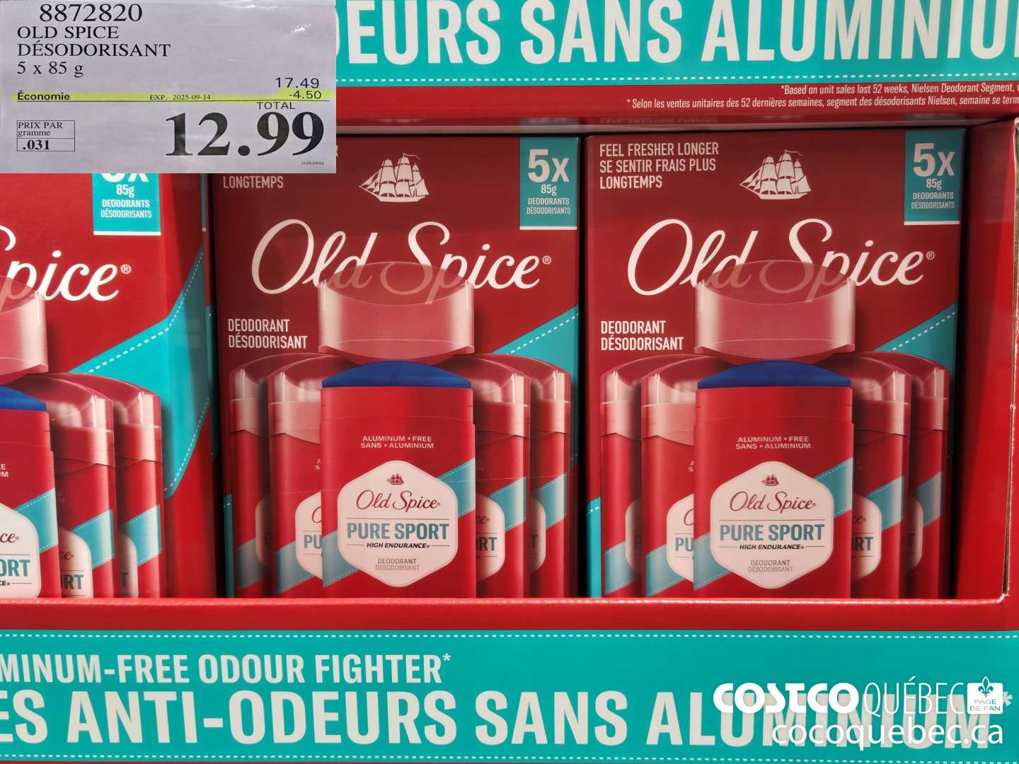 8872820 OLD SPICE DESODORISANT  ($4.50 INSTANT SAVINGS EXPIRES ON 2025-09-14) $12.99