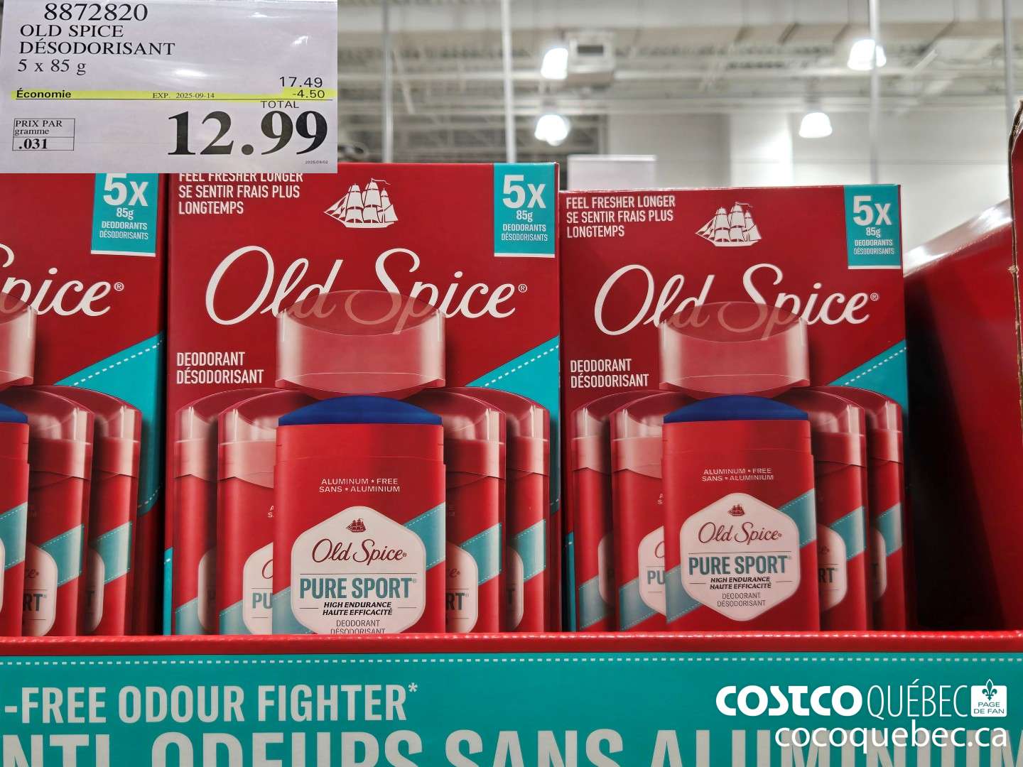 8872820 OLD SPICE DESODORISANT  ($4.50 INSTANT SAVINGS EXPIRES ON 2025-09-14) $12.99