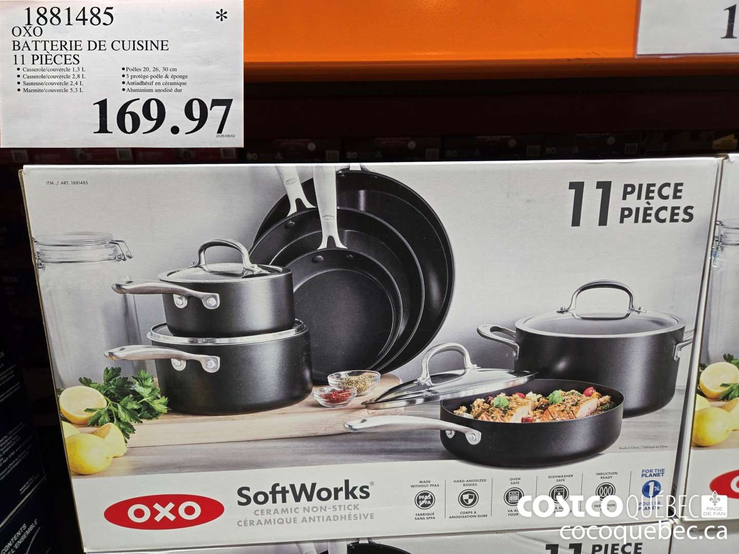 1881485 OXO BATTERIE DE CUISINE 11 PIECES  $169.97