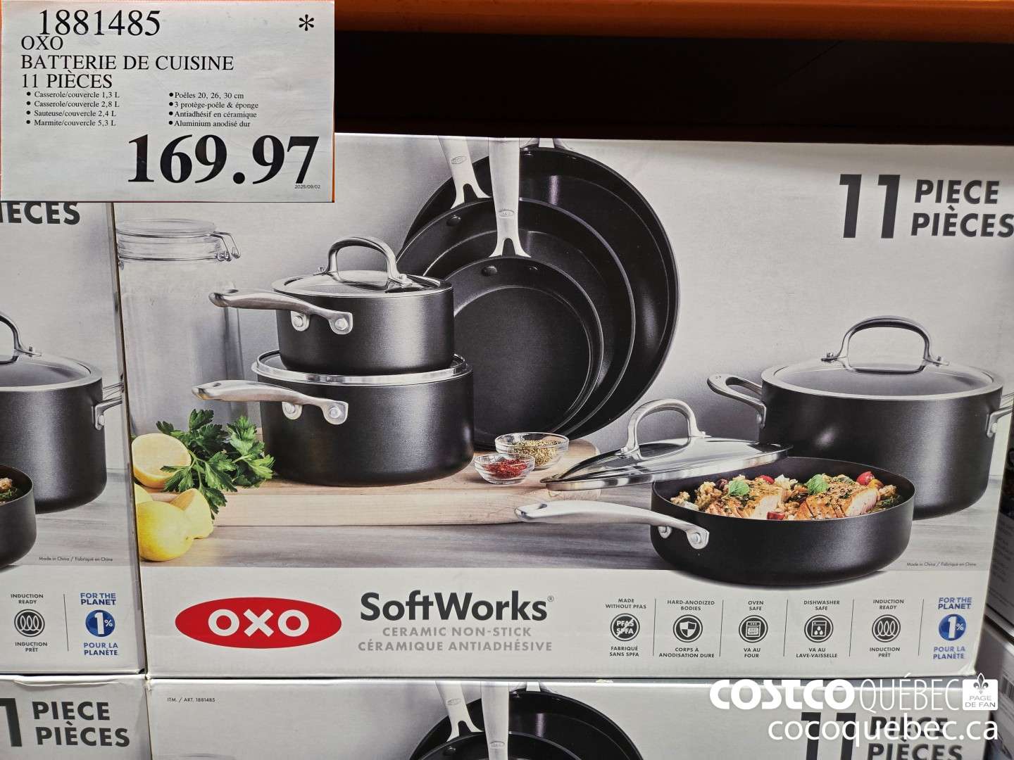 1881485 OXO BATTERIE DE CUISINE 11 PIECES  $169.97