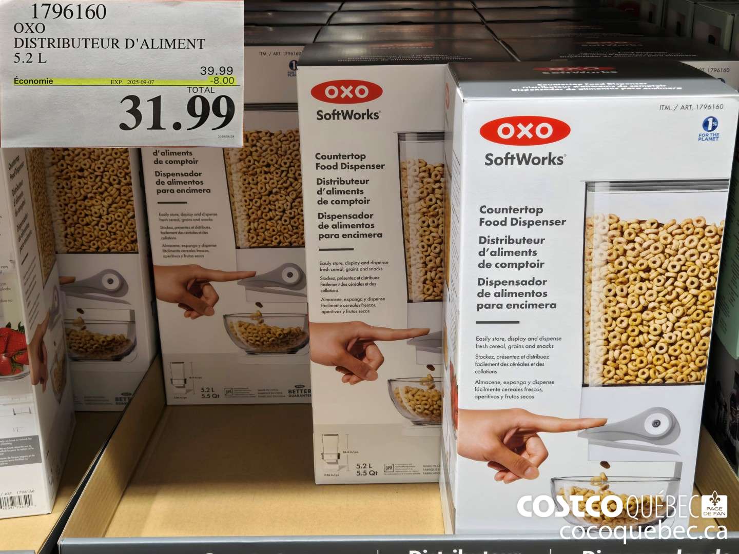 1796160 OXO DISTRIBUTEUR D'ALIMENT  ($8.00 INSTANT SAVINGS EXPIRES ON 2025-09-07) $31.99
