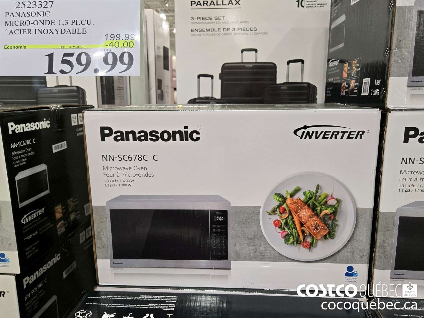 2523327 PANASONIC MICRO-ONDE 1,3 PI.CU.  ($40.00 INSTANT SAVINGS EXPIRES ON 2025-09-28) $159.99