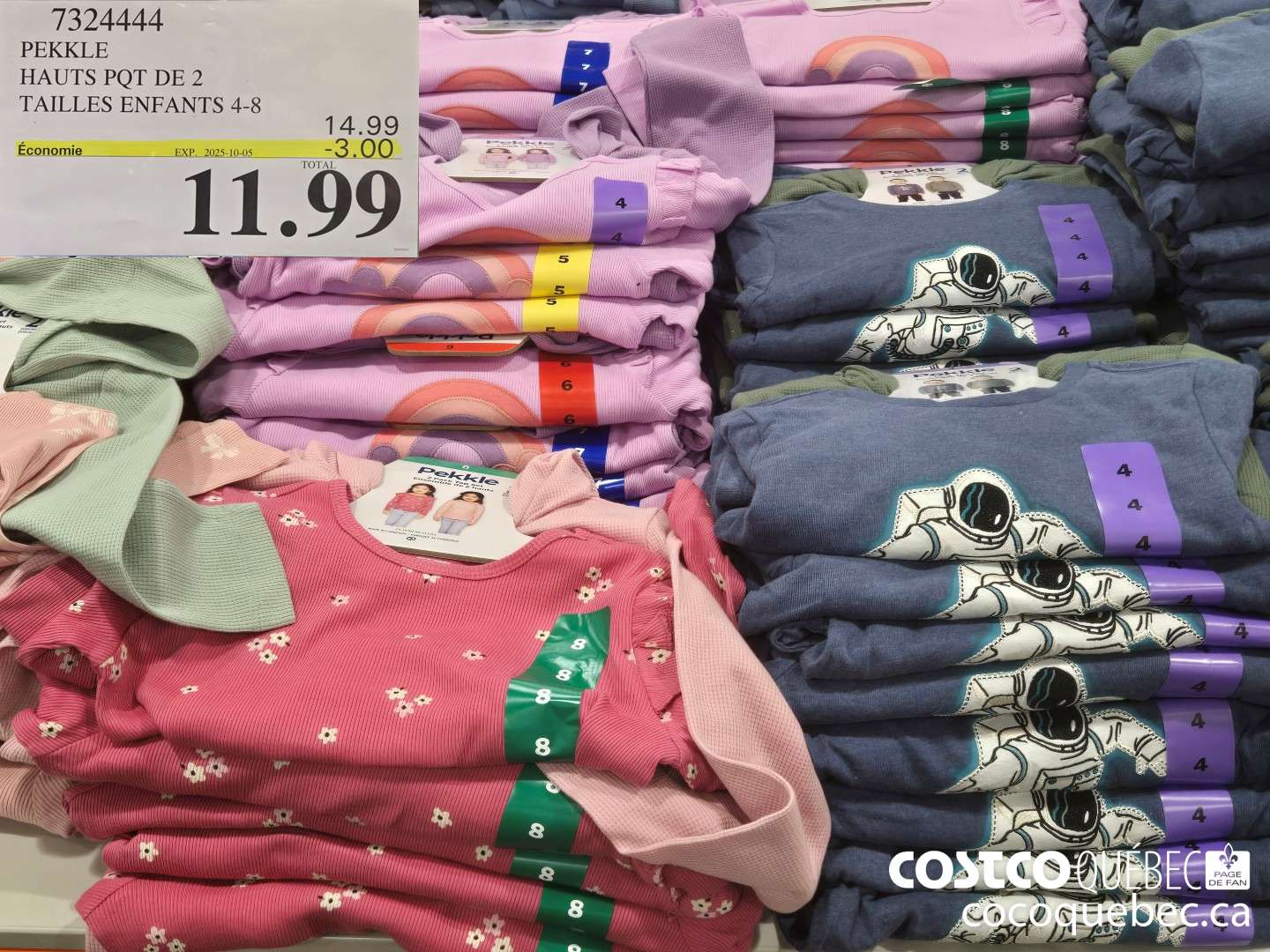 7324444 PEKKLE HAUTS POT DE 2 TAILLES ENFANTS 4-8  ($3.00 INSTANT SAVINGS EXPIRES ON 2025-10-05) $11.99