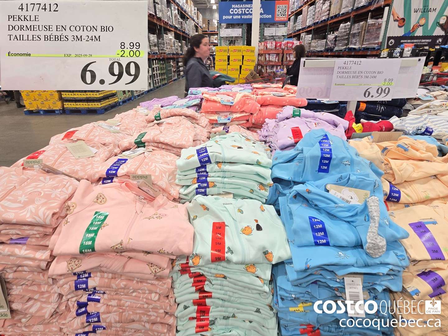 4177412 PEKKLE DORMEUSE EN COTON BIO TAILLES BEBES 3-24M  ($2.00 INSTANT SAVINGS EXPIRES ON 2025-09-28) $6.99