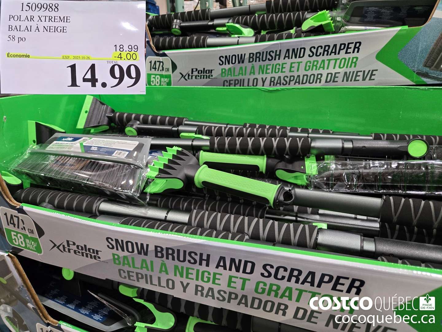 1509988 POLAR XTREME BALAI A NEIGE 58 po  ($4.00 INSTANT SAVINGS EXPIRES ON 2025-10-26) $14.99